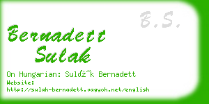 bernadett sulak business card